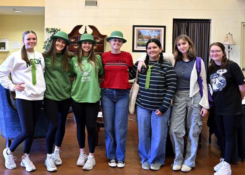 Members of the Indian River High School Leo Club under the supervision of the Fenwick Island Lions Club attending the event are (l-r) Taylor Conaway, Kylie Harris, Alexandra Gucierrec, Grace Robinson, Tabitha Smith, Anemelia Catrino and Addison Mills.